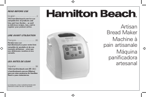Manual Hamilton Beach 29982 Bread Maker