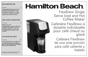 Mode d’emploi Hamilton Beach 49921 Cafetière