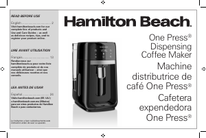 Manual Hamilton Beach 47601 Coffee Machine