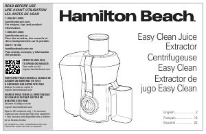 Handleiding Hamilton Beach 67735 Sapcentrifuge