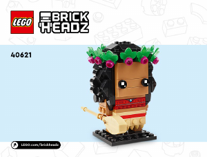 Rokasgrāmata Lego set 40621 Brickheadz Vaiana un Merida