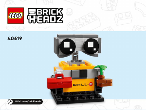 Vadovas Lego set 40619 Brickheadz EVE ir WALL•E
