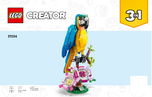 Instrukcja Lego set 31136 Creator Egzotyczna papuga