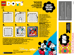 Mode d’emploi Lego set 41963 DOTS Plaque à coudre Mickey Mouse et Minnie Mouse