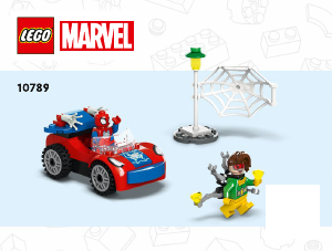 Rokasgrāmata Lego set 10789 Super Heroes Zirnekļcilvēka auto un Doktors Astoņkājis