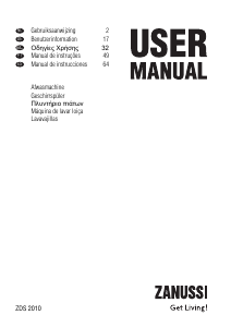 Manual Zanussi ZDS2010 Máquina de lavar louça