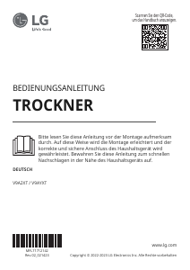 Bedienungsanleitung LG V9A2XT Trockner