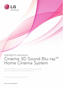 Handleiding LG HX772 Home cinema set