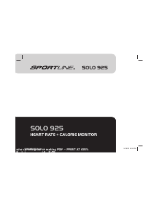 Bruksanvisning Sportline Solo 925 Sportklocka