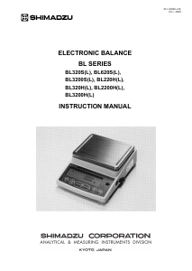 Manual Shimadzu BL620S Industrial scale