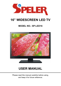 Bruksanvisning Speler SP-LED16 LED TV