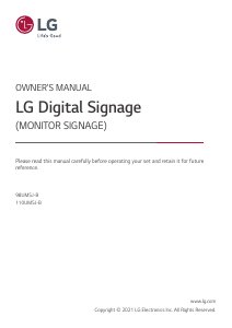 Handleiding LG 110UM5J-B LED monitor