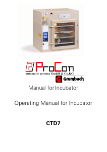 Handleiding Grumbach CTD7 Broedmachine