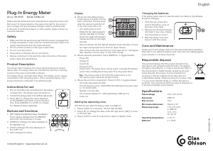 Handleiding Clas Ohlson E3182-V2 Energiemeter