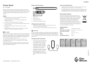 Käyttöohje Clas Ohlson 39-1288 Kannettava laturi