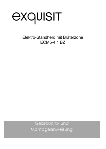 Bedienungsanleitung Exquisit ECM 5-4.1 BZ Herd