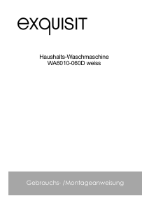 Bedienungsanleitung Exquisit WA 6010-060D Waschmaschine