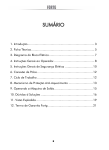 Manual FORTG FG4010 Aparelho de soldar