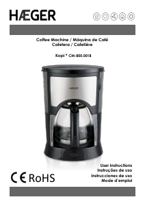 Manual Haeger CM-800.001B Coffee Machine