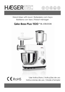 Manual Haeger BL-15B.013A Batedeira com taça
