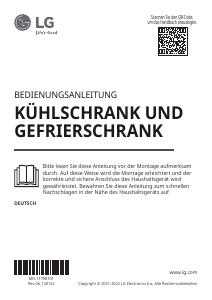 Bedienungsanleitung LG GSJV71MBLE Kühl-gefrierkombination