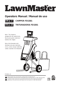 Manual de uso LawnMaster FD1501 Biotriturador