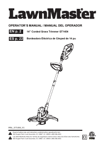 Manual de uso LawnMaster GT1454 Cortabordes