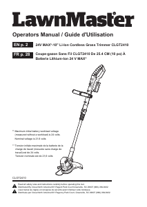 Manual LawnMaster CLGT2410 Grass Trimmer