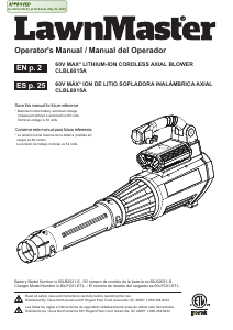 Manual de uso LawnMaster CLBL6015A Soplador de hojas