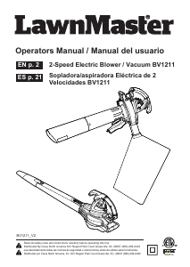 Manual LawnMaster BV1211 Leaf Blower