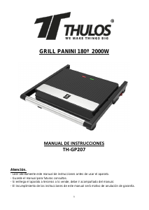 Manual Thulos TH-GP207 Contact Grill