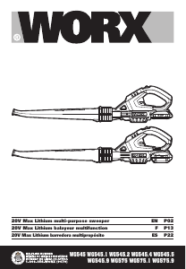 Mode d’emploi Worx WG575.9 Souffleur