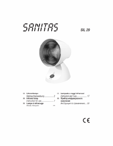 Manual Sanitas SIL 29 Infrared Lamp