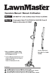 Manual LawnMaster CLGT2412 Grass Trimmer