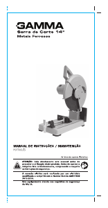 Manual Gamma G1693/BR1 Serra de esquadria metal