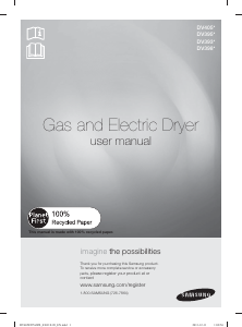 Mode d’emploi Samsung DV395ETPASU/AC Sèche-linge