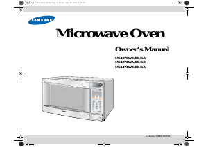 Manual Samsung MS1471SA Microwave