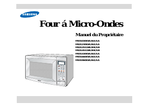 Mode d’emploi Samsung MW1030WA Micro-onde