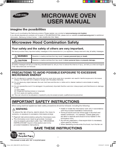 Manual Samsung SMH1927S Microwave