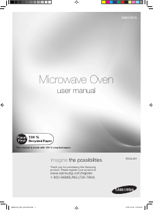 Manual Samsung SMH1816S/XAC Microwave