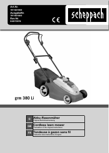 Bedienungsanleitung Scheppach GRM 380 Li Rasenmäher