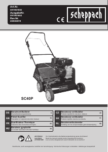 Manual Scheppach SC40P Lawn Raker