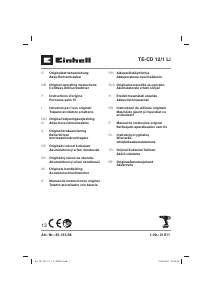 Mode d’emploi Einhell TE-CD 12/1 Li Perceuse visseuse