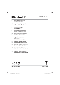 Mode d’emploi Einhell TC-CD 18-2 Li Perceuse visseuse
