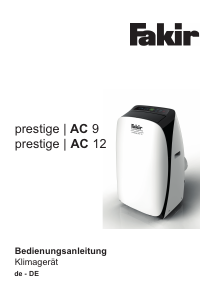 Manual Fakir AC 12 Prestige Air Conditioner