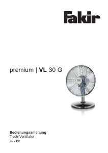 Bedienungsanleitung Fakir VL 30 G Premium Ventilator