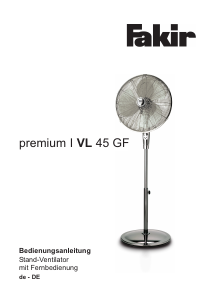 Handleiding Fakir VL 45 GF Premium Ventilator