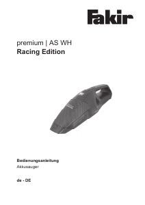 Manual Fakir AS WH Premium Racing Edition Handheld Vacuum