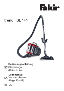 Bedienungsanleitung Fakir BL 141 Trend Staubsauger