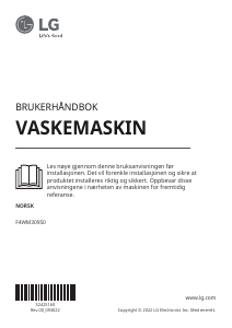 Bruksanvisning LG F4WM309S0 Vaskemaskin